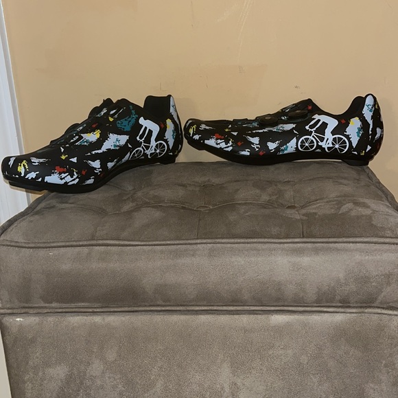 Mens Cycling Road Shoes Cleats Multicolored w/ BOA closure - Picture 5 of 7